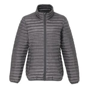 2786 Womens/Ladies Tribe  Fineline Padded Jacket / Steel
